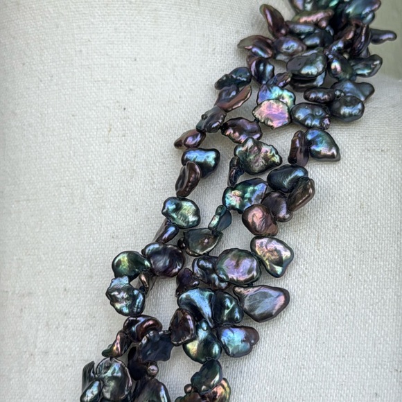 RARE vintage Lucas Lameth triple strand pearl necklace - Picture 5 of 8